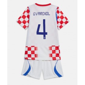 Dětské fotbalový komplet Chorvatsko Josko Gvardiol #4 Domácí košile MS 2026 Krátkým Rukávem